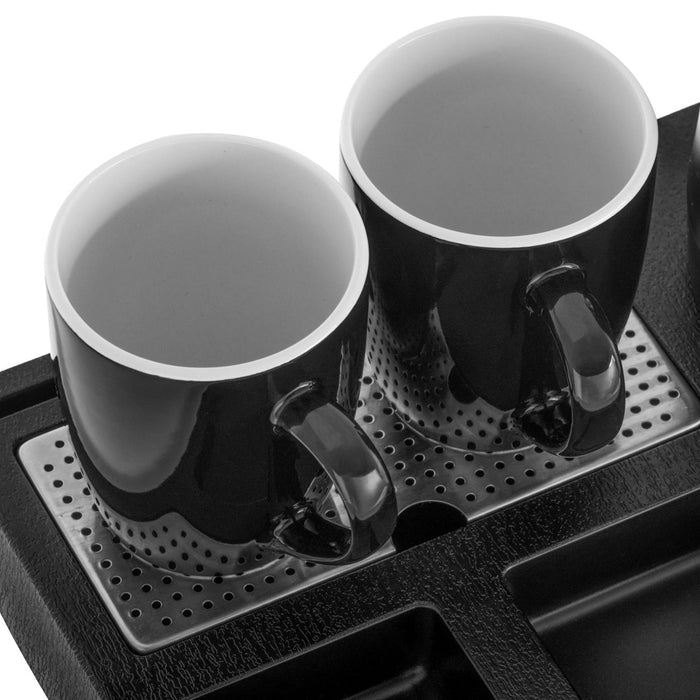 Adler AD 1387 Hotel kettle stainless steel 1 L + tray with cups black