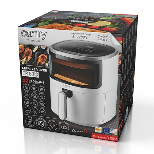 Camry CR 6313 Airfryer 12 programmes 5 litres Silver