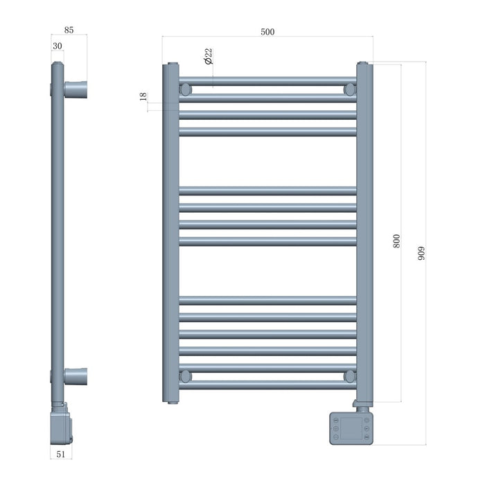 Adler AD 7824 Electric bathroom heater LED white