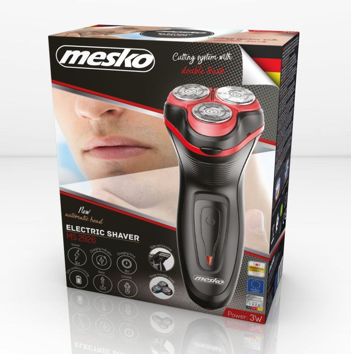 Mesko MS 2926 men's shaver Rotation shaver Trimmer Black,Red