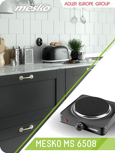 Mesko Home MS 6508 hob Black Countertop Sealed plate 1 zone(s)