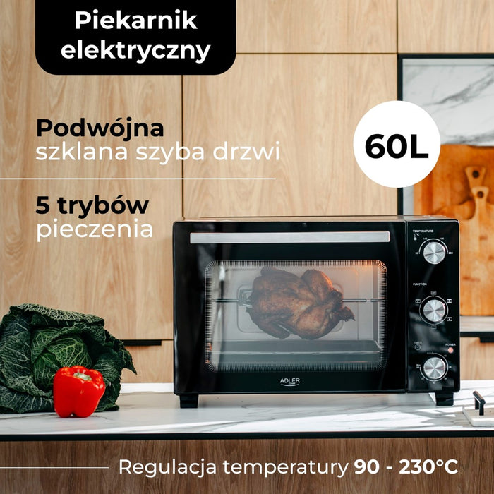 Adler AD 6028 oven Black