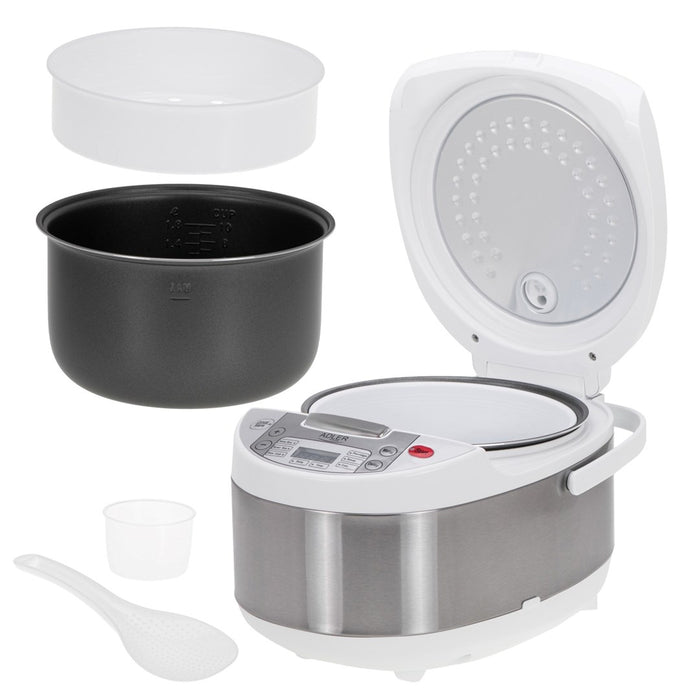 Adler AD 6420 Multi-cooker 6 in 1 – 3.25 L silver, white