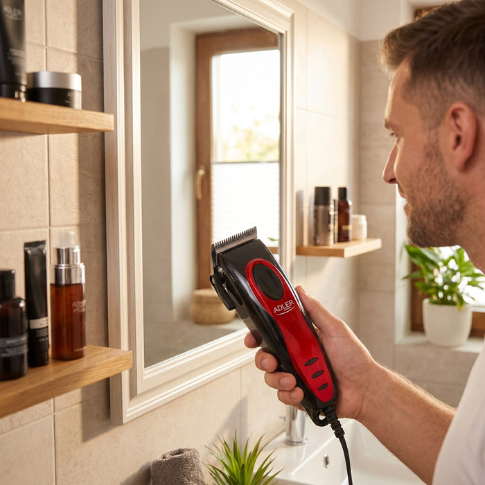 Adler AD 2825 hair trimmers/clipper Black, Red