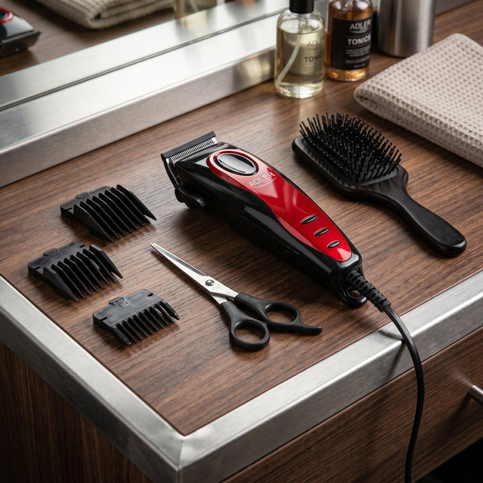 Adler AD 2825 hair trimmers/clipper Black, Red