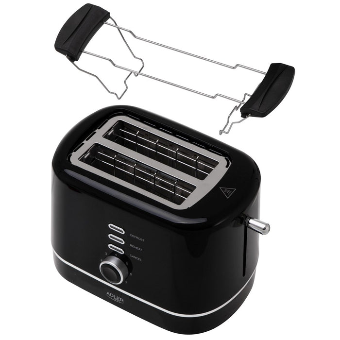 Adler AD 3224b Toaster with rack 7 browning levels black