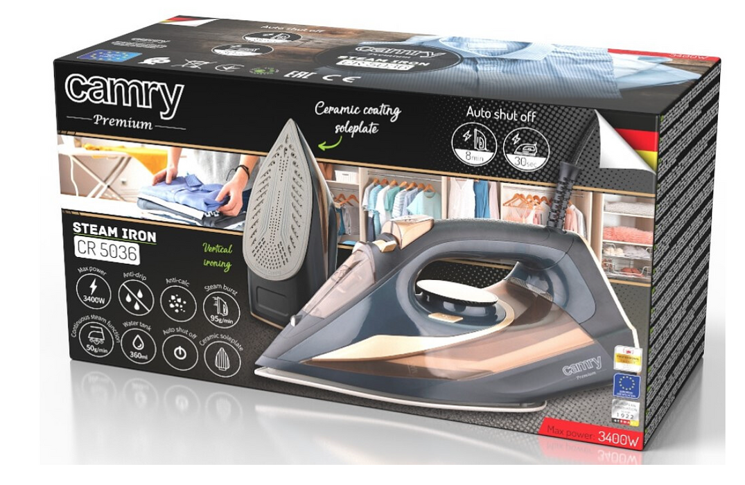 Camry CR 5036 3400W black-copper steam iron
