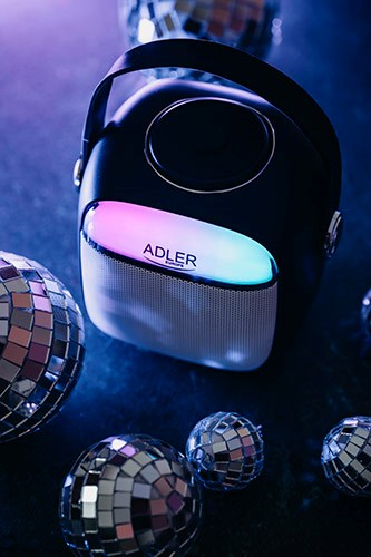 Adler AD 1199 black Karaoke speaker with microphone - SD/USB/AUX/Bluetooth
