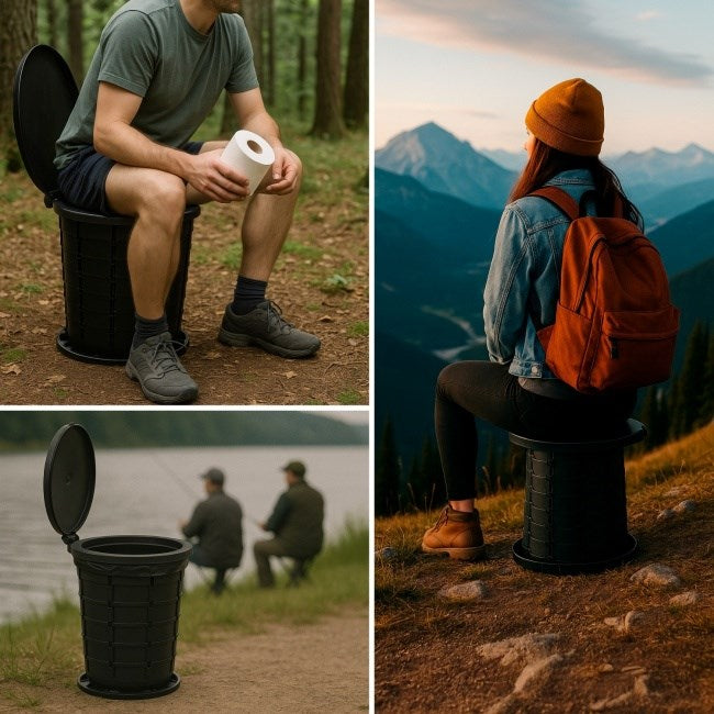 Camry CR 1041 Foldable Portable Toilet Black