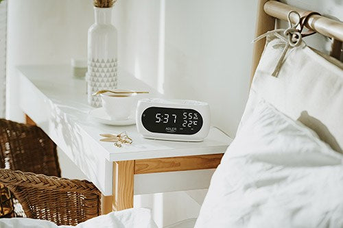Adler AD 1186W alarm clock Digital alarm clock Black, White