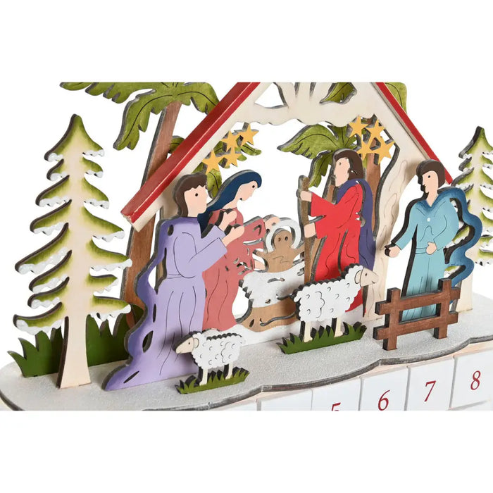 Advent Calendar DKD Home Decor Wood 34 x 8,5 x 36,5 cm (2 Units) - Декорация и Осветление<<<Дом