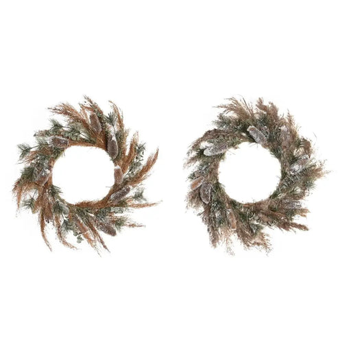 Advent wreathe DKD Home Decor Flower (60 x 10 x 60 cm) (2 Units) - Декорация и Осветление<<<Дом