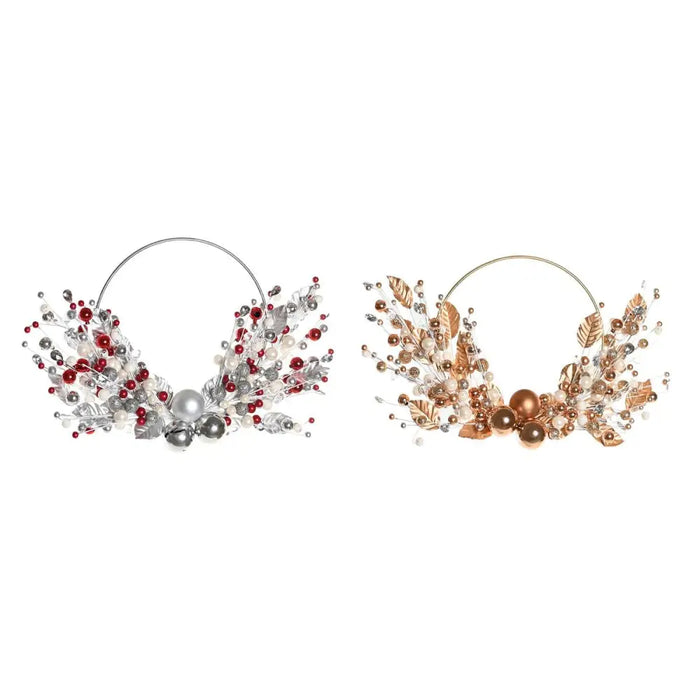Advent wreathe DKD Home Decor Metal Polyester (55 x 5 x 40 cm) (2 Units) - Декорация и Осветление<<<Дом
