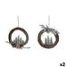 Advent wreathe DKD Home Decor Natural wicker Pineapple Snowfall 32 x 7 x 32 cm (2 Units) - Декорация и Осветление<<<Дом