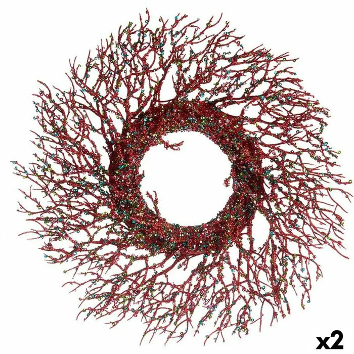 Advent wreathe Krist+ Blue Red Plastic Branch 50 x 10 x 50 cm (2 Units) - Декорация и Осветление<<<Дом