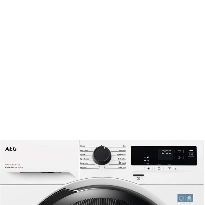 AEG T5DZ8BE Tumble Dryer, 8 kg, Heat Pump, White