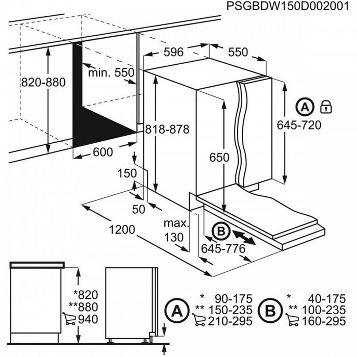 Built-in dishwasher AEG FSB53907Z
