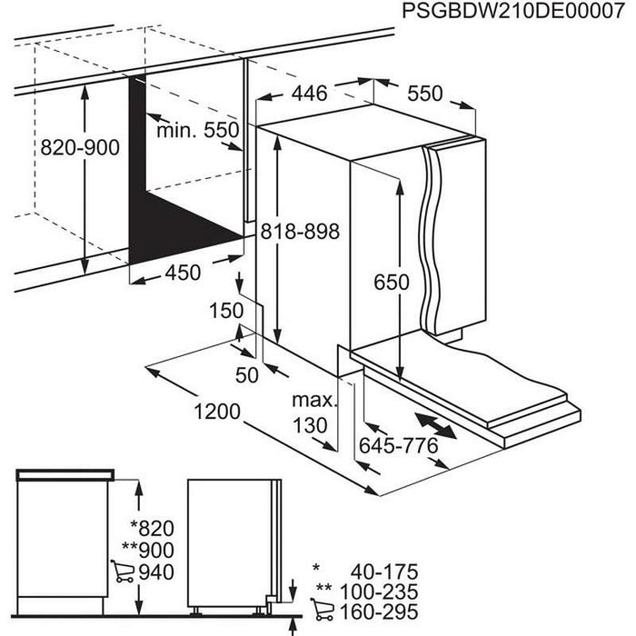 Built-in dishwasher AEG FSE72537P