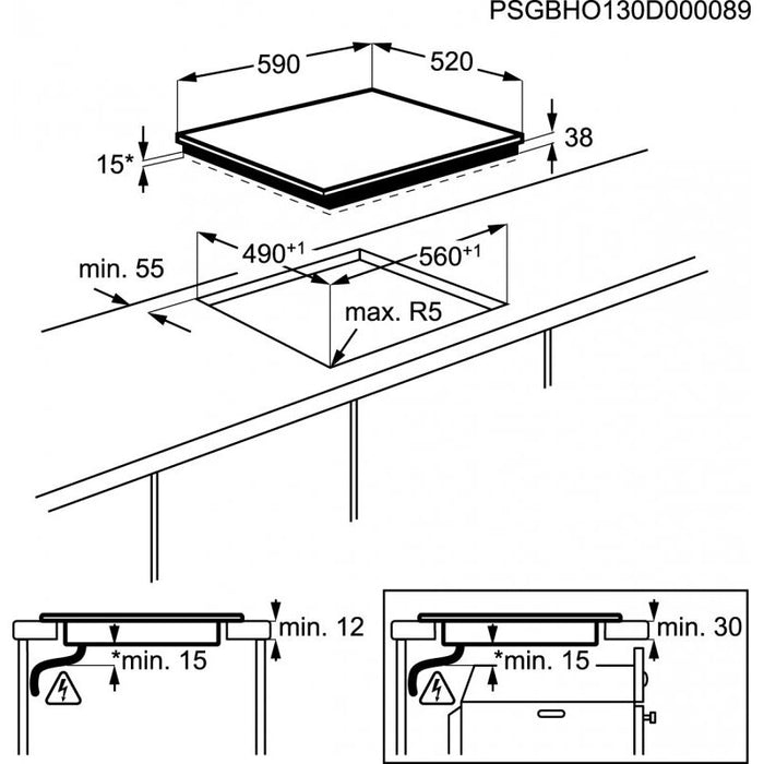 Built-in hob AEG HK654070FB