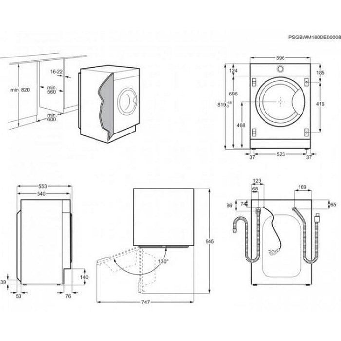 AEG L8FBE48SCI built-in washing machine