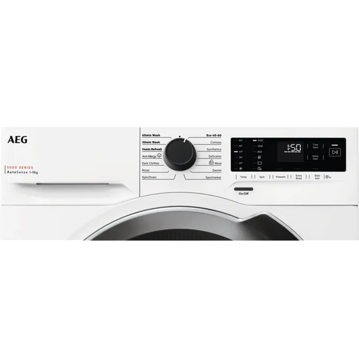 Washing machine AEG LF5Z49BE, 9 kg, 1400 rpm.