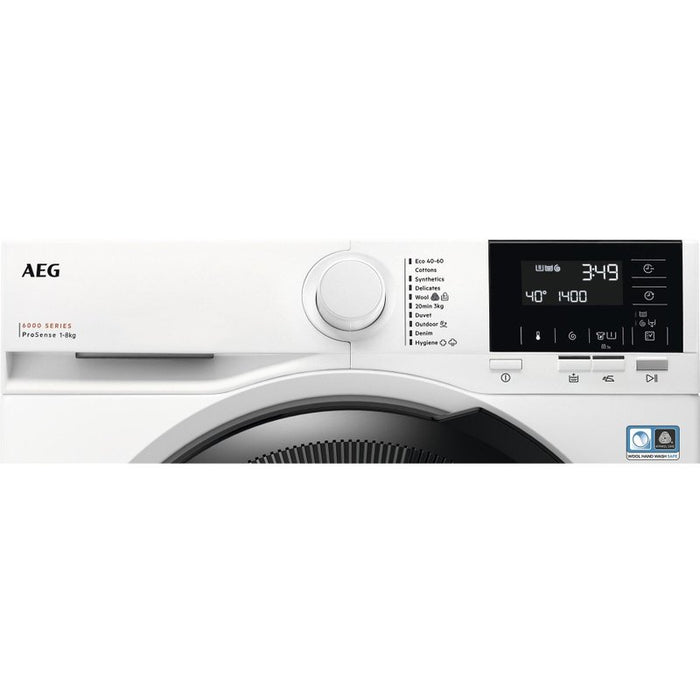 Washing machine AEG LFR61844BE, 8 kg, 1400 rpm.