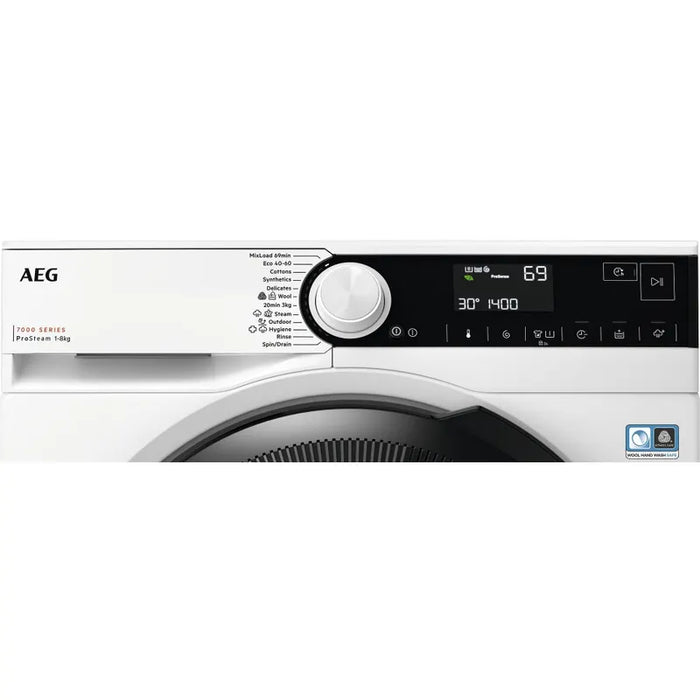 Washing machine AEG LFR73844BE, 8 kg, 1400 rpm.