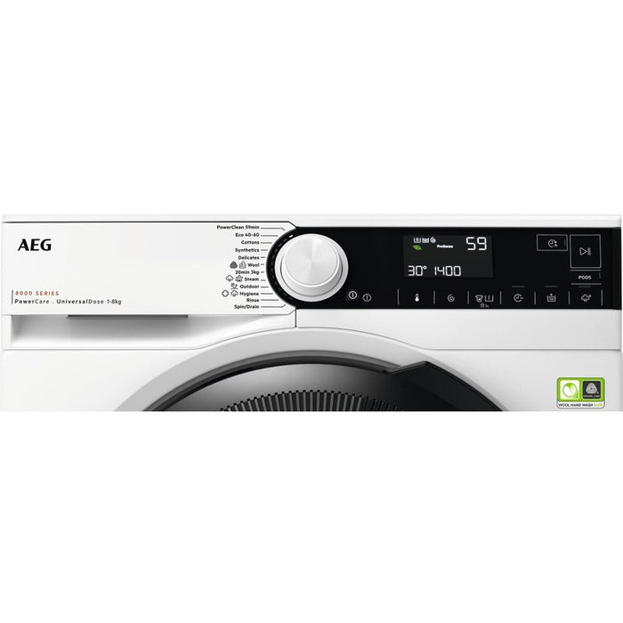 Washing machine AEG LFR83844VE, 8 kg, 1400 rpm.