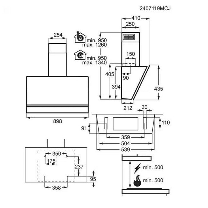 Built-in hood AEG NDV8791CZ (ST)