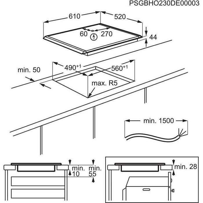 Built-in hob AEG 8000 Sense Boil+Fry 60 cm NII64B30AZ