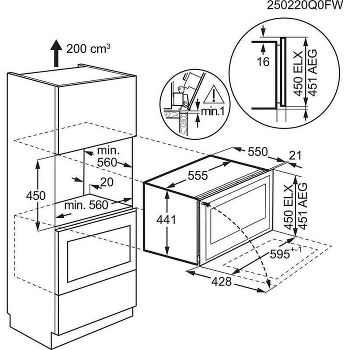 Built-in cooler AEG NKW8P21KAB (ST) , 49 l, F , Yes , Black