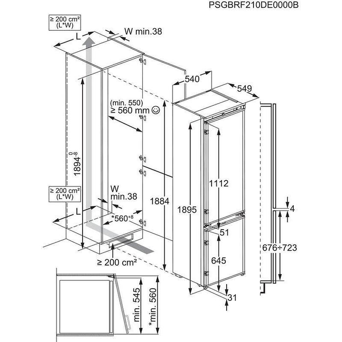 Built-in refrigerator AEG NSC8M191DS