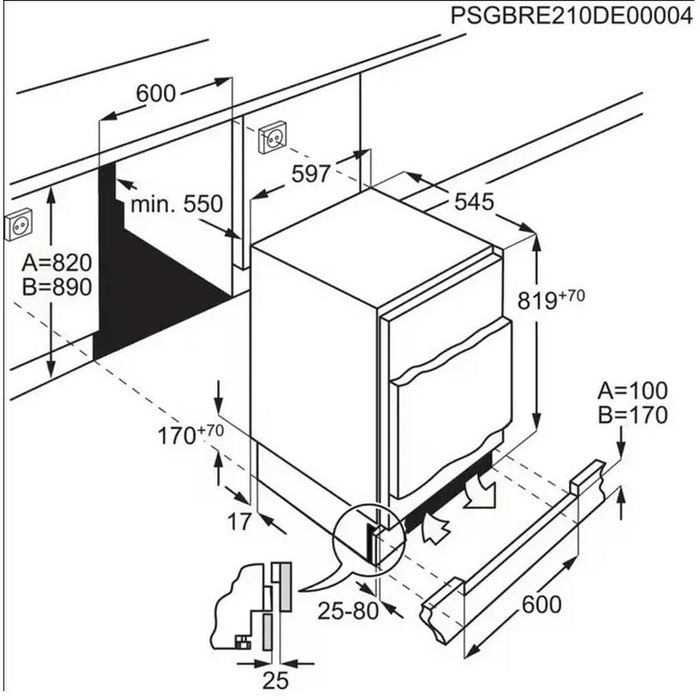 Built-in freezer AEG OAB7N82EF