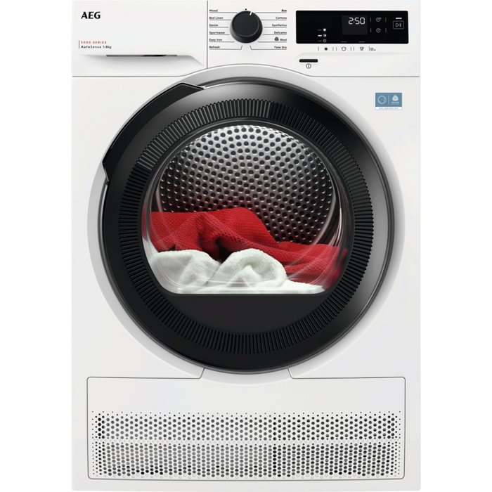 AEG T5DZ8BE Tumble Dryer, 8 kg, Heat Pump, White