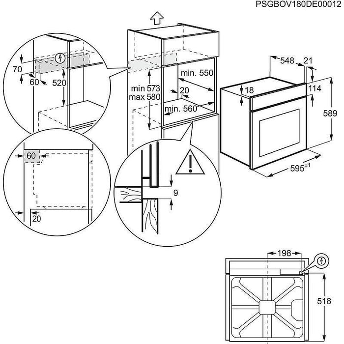 Built-in oven AEG TR6PB531SB, SenseCook with SteamCrisp
