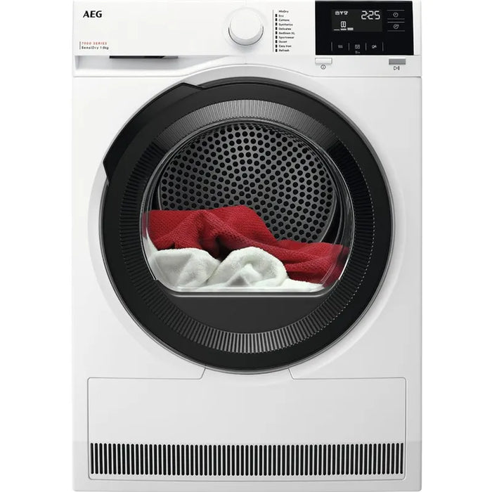 AEG TR718BE Tumble Dryer, 8 kg, Heat Pump, White