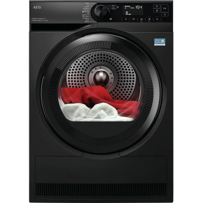 Dryer AEG TR8394CDE, 9 kg, C, Black