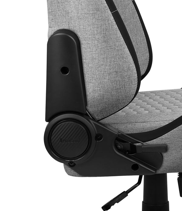 Aerocool CROWNASHGR, Ergonomic Gaming Chair, Adjustable Cushions, AeroWeave Technology, Grey