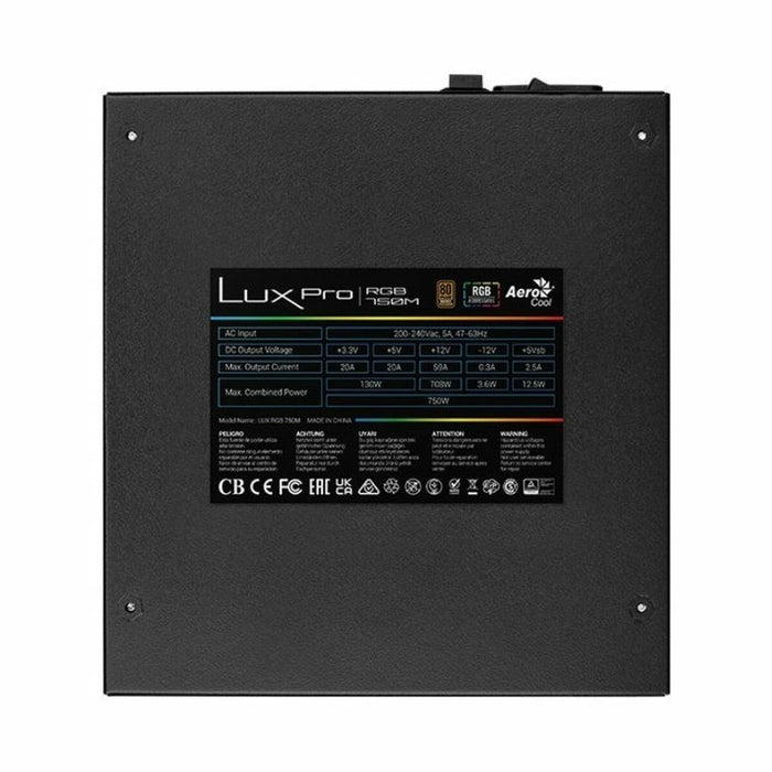 Power supply Aerocool LUXPRORGB750M ATX 750 W 80 Plus Bronze