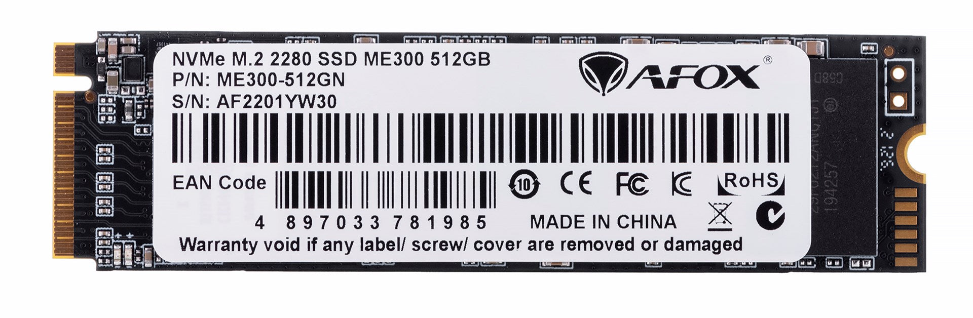 AFOX SSD M.2 PCI-EX4 512GB TLC 1,7 GB/S NVME