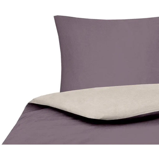 AGLIKA COTTON SINGLE 3-PIECE BEDDING SET ECRUE/PURPLE - Спално бельо<<<Текстил за спалня<<<Мебели и интериор<<<Praktiker