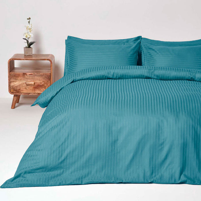 AGLIKA ROYAL LINEN PETROLEUM 3 PIECE SINGLE BEDDING SET