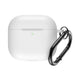 Airpods 4 Silicone Case with Carabiner - White - Cell phone cases and covers<<<HurtelXML