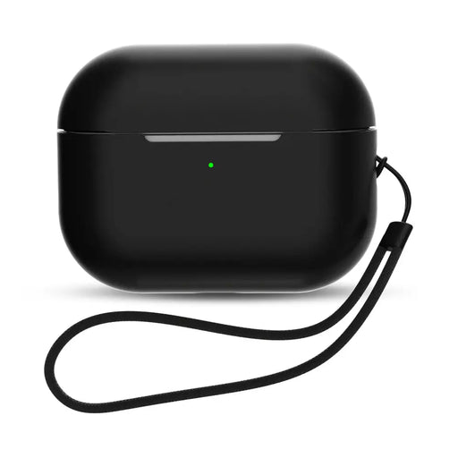 AirPods Pro 2 / AirPods Pro 1 Silicone Case + Wrist Strap Lanyard - Black - Cell phone cases and covers<<<HurtelXML