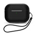 AirPods Pro 2 / AirPods Pro 1 Silicone Case + Wrist Strap Lanyard - Black - Cell phone cases and covers<<<HurtelXML