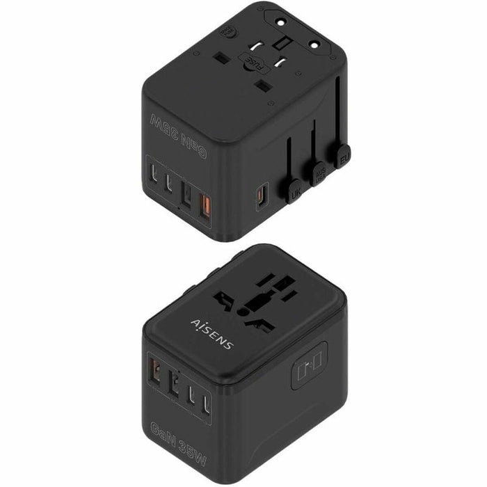 Wall Charger Aisens ASPS-2A3C09-BK 35 W Black