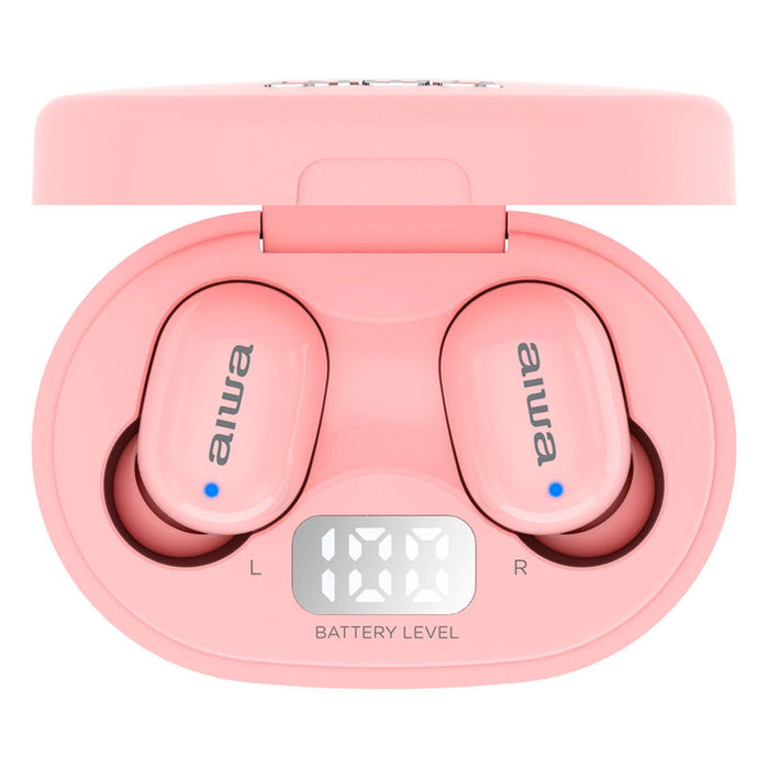 True wireless headphones AIWA EBTW-150PK WIRELESS CONNECTION, PINK