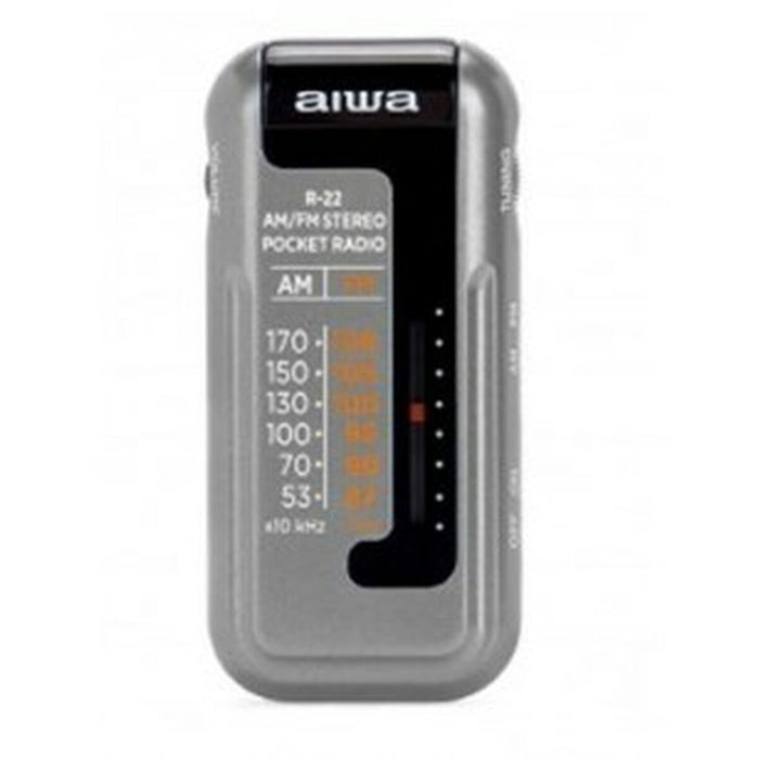 Transistor Radio Aiwa R22SL  SILVER Grey Silver AM/FM