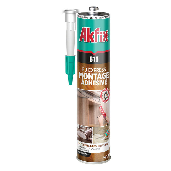 COLORLESS POLYURETHANE ADHESIVE PU EXPRESS 610 310 ML AKFIX