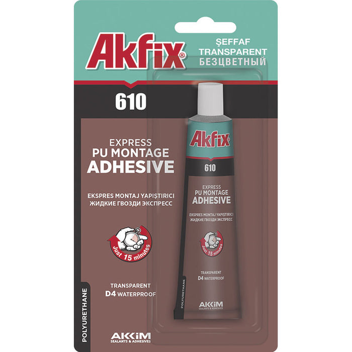COLORLESS POLYURETHANE ADHESIVE PU EXPRESS 610 50 ML AKFIX